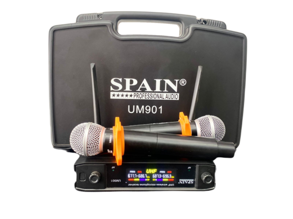 Micrófono Spain MICROFONO UM901 UHF DOBLE MANO