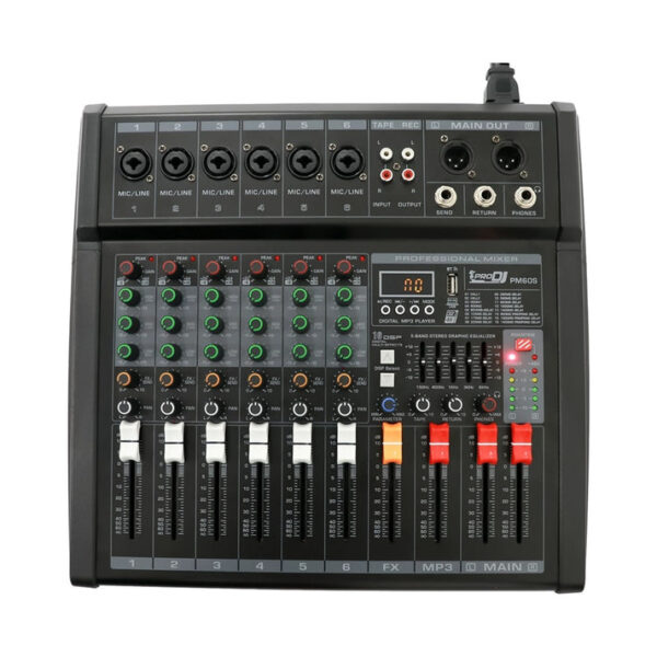 Mezclador de 6 canales PM60s