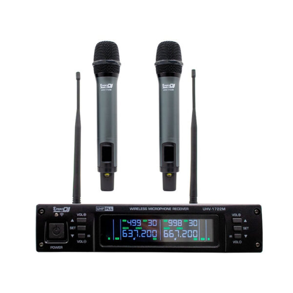 MICROFONO DOBLE UHV-1722M PRO DJ